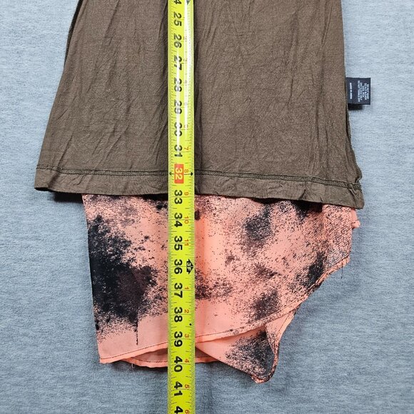 Religion Asymmetrical Draped Sleeveless Dress Brown Stretch Lined Women's Sz XS - Picture 11 of 13